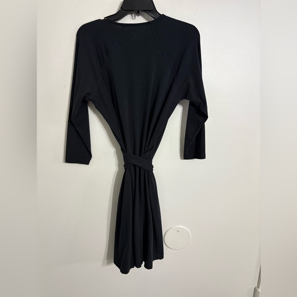Merrell Black 3/4 sleeve wrap dress Size Medium - Picture 2 of 7